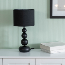ValueLights Marissa 2 Pack Black Stacked Ball Touch LED Table Lamp - thumbnail 4