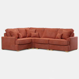 Alba City 5 Seater Ruby Fabric Right Hand Corner Sofa - thumbnail 2