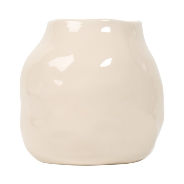 Imogen Organic Dimpled Vase - Cream - image 1