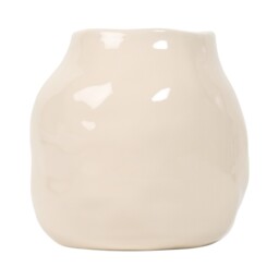 Imogen Organic Dimpled Vase - Cream - thumbnail 1