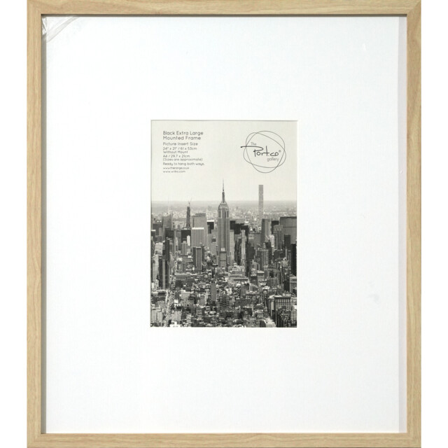 Wood Effect Wall Mounted Photo Frame Natural A4 - image 1