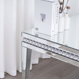 Comfy Living Mirrored Crystal Coffee Table - thumbnail 2