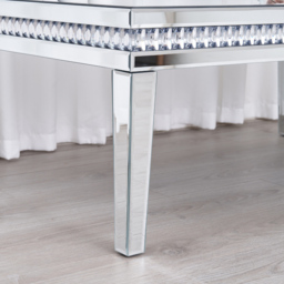 Comfy Living Mirrored Crystal Coffee Table - thumbnail 3