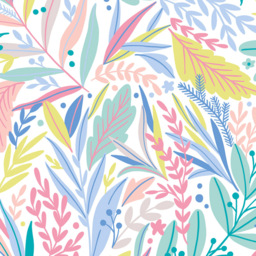 Origin Murals Patterned Leaves Multicolour Wall Mural - thumbnail 2