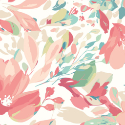 Origin Murals Flowing Flowers Pink Wall Mural - thumbnail 2