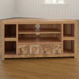 Brooklyn Napoli Toko 4 Drawer 6 Shelf Light Mango Corner TV Unit