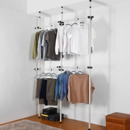 House of Home Telescopic 2-Tier Double Clothes Rail - thumbnail 4