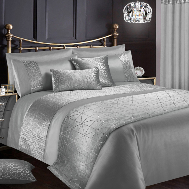 Intimates Vera Single Silver Duvet and Pillowcase Set