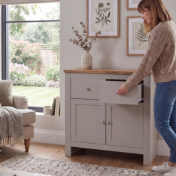 Vida Designs Arlington 2 Door 2 Drawer Grey Sideboard - thumbnail 3