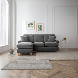The Victoria 3 Seater Charcoal Left Hand Chaise Sofa - thumbnail 4