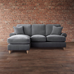 The Victoria 3 Seater Charcoal Left Hand Chaise Sofa - thumbnail 3