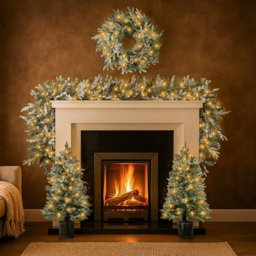 Marco Paul 175 Cool and Warm White LED Snowy White Luxury Full Christmas Decoration Set - thumbnail 2