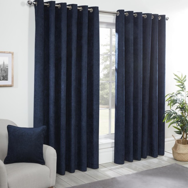 Divante Alden Thermal Navy Curtains 168cm - image 1