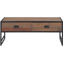 Baumhaus Ooki 2 Drawer Tall Open Coffee Table - thumbnail 3