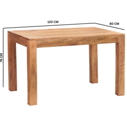Brooklyn Napoli Toko 4 Seater Dining Set Light Mango - thumbnail 4