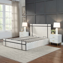 Quinn Double Bed Cream and Black - thumbnail 4