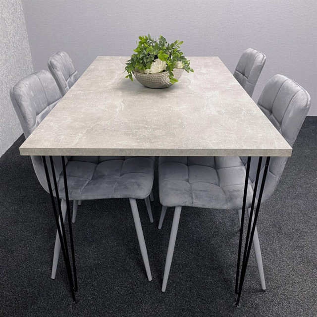 Kosy Koala 4 Seater Grey Dining Table Set - image 1