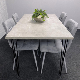 Kosy Koala 4 Seater Grey Dining Table Set - thumbnail 1