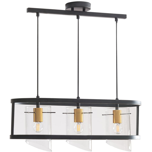 Paramount Black 3 Pendant Ceiling Light - image 1