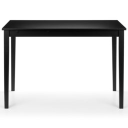 Julian Bowen Hudson 4 Seater Dining Table Black - thumbnail 3