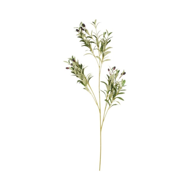 Green Faux Olive Artificial Single Stem - image 1