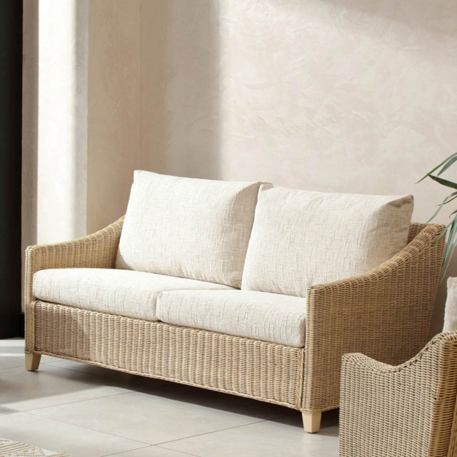 Desser Furniture Dijon 3 Seater Cotton Cream Sofa - image 1