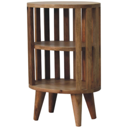 Artisan Furniture Ariella Oak-ish 2 Shelf Solid Wood Bedside Table - thumbnail 3