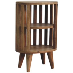 Artisan Furniture Ariella Oak-ish 2 Shelf Solid Wood Bedside Table - thumbnail 4