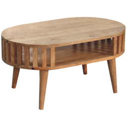 Artisan Furniture Ariella Brown Single Shelf Solid Wood Coffee Table - thumbnail 4