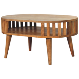 Artisan Furniture Ariella Brown Single Shelf Solid Wood Coffee Table - thumbnail 3