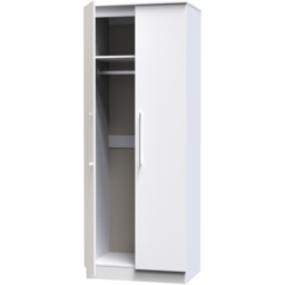 Crowndale Worcester White 2 Door Wardrobe Ready Assembled - thumbnail 4