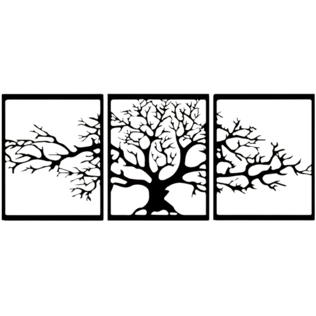 Decortie 3 Piece Tree of Life Triptych Metal Wall Art Set - image 1