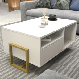 Decorotika Utopie White 2 Shelf Coffee Table