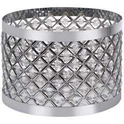 ValueLights Hadley Silver Jewel Drum Lamp Shade