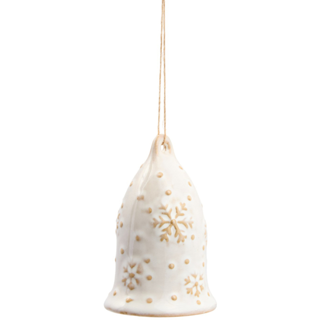 Snowflake Bell Hanger Cream - image 1