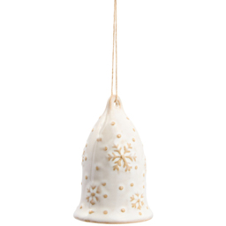 Snowflake Bell Hanger Cream