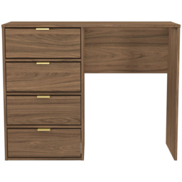 Crowndale Hong Kong 4 Drawer Carini Walnut Vanity Dressing Table Ready Assembled - thumbnail 3