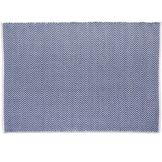 Hug Rug Navy Woven Herringbone Rug 160 x 230cm - image 1