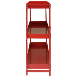 MonsterShop 3 Shelf Red Volcano Metal Van Shelving Rack Set of 2 - thumbnail 2