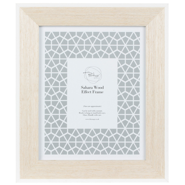 The Port. Co Gallery Sahara White Edge Wood Effect Photo Frame 6 x 4 inch - image 1