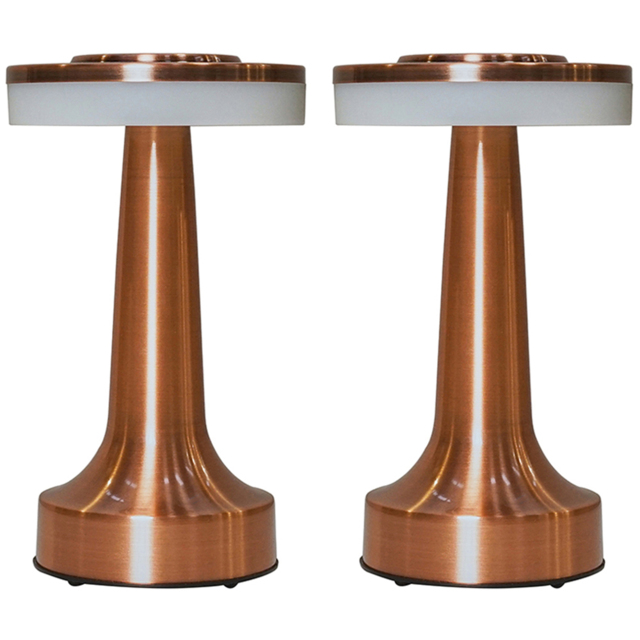 ValueLights Talence 2 Pack Copper LED Table Lamp - image 1