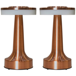 ValueLights Talence 2 Pack Copper LED Table Lamp - thumbnail 1