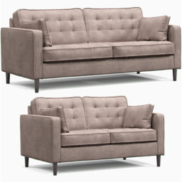 Eden Pewter Chenille 5 Seater Sofa Suite - thumbnail 2
