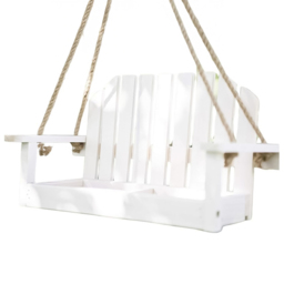 Marco Paul White Wooden Swing Seat Bird Feeder