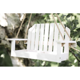 Marco Paul White Wooden Swing Seat Bird Feeder - thumbnail 4