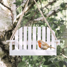 Marco Paul White Wooden Swing Seat Bird Feeder - thumbnail 2