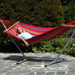 Amazonas Aruba Cayenne Single Premium Spreader Bar Cotton Garden Hammock Only