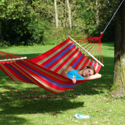 Amazonas Aruba Cayenne Single Premium Spreader Bar Cotton Garden Hammock Only - thumbnail 3