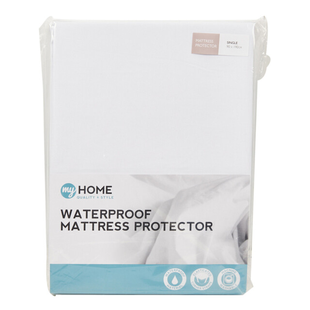 My Home Waterproof Mattress Protector - White / Single - image 1