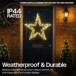 Xmas Haus 100 Warm White Micro LED Metal Star Light 55 x 55cm - thumbnail 3